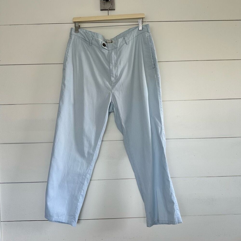 Peter Millar Men’s 35 Blue Seersucker Striped Men’s Pants